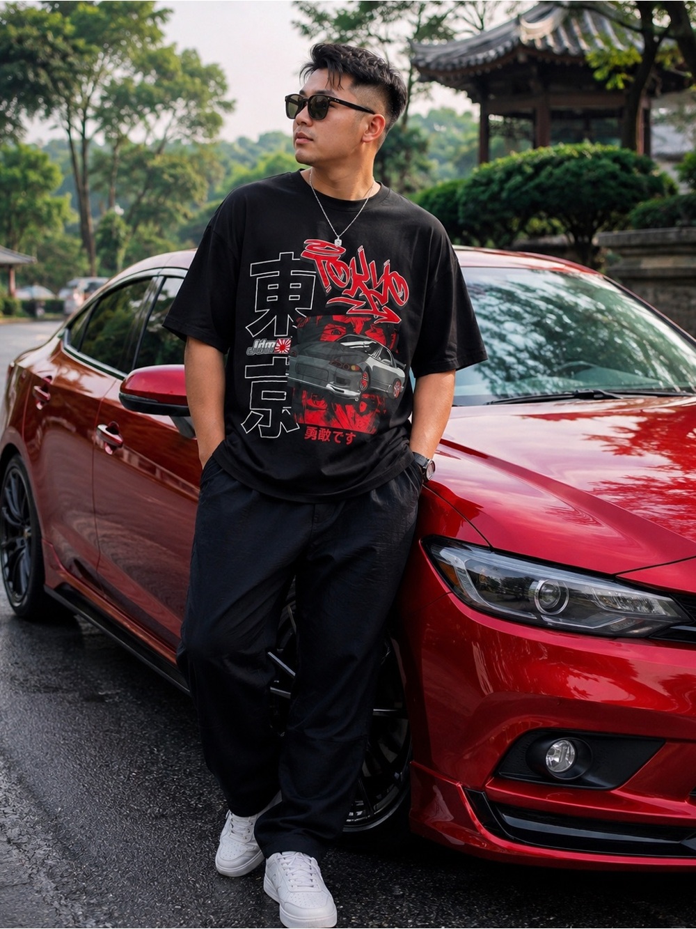 Black Tokyo Graphic Men’s T‑Shirt